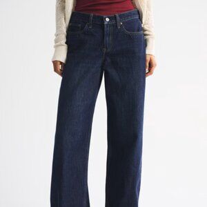 Abercrombie Women's Low Rise Ultra Loose Jean (Inky Dark) (Size 27)